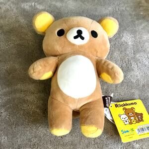 San-X Plush Doll Rilakkuma Stuffed Toy Brown Back Zipper Pouch Small